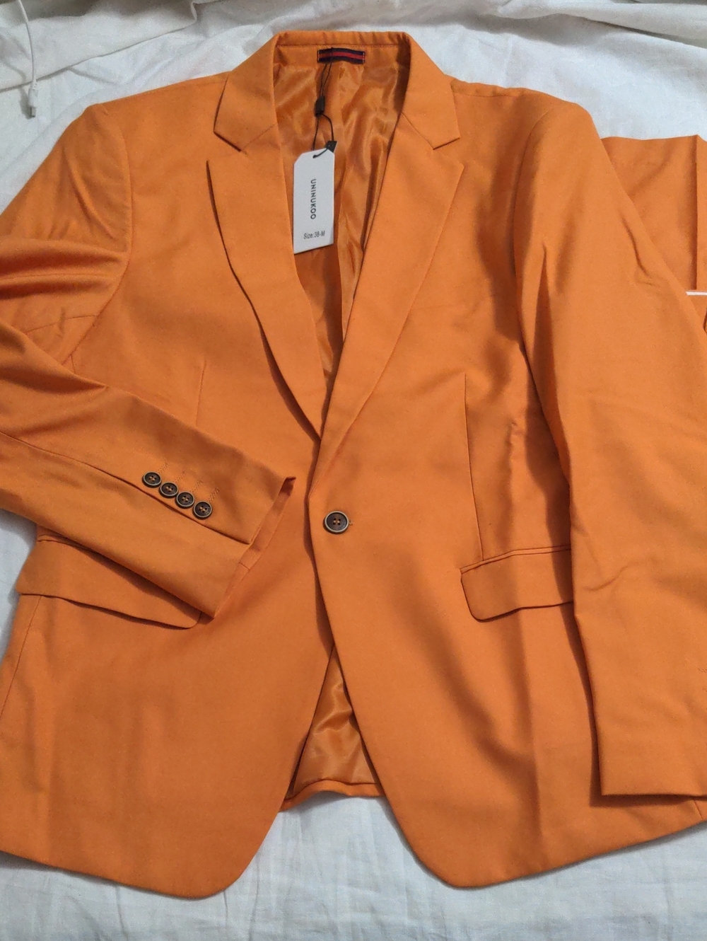Pumpkin Orange Suit Size 38 Medium